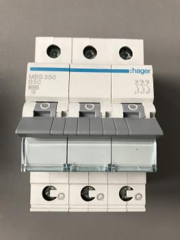 Hager MBS350 Leitungsschutzschalter 50A, 3polig mit QuickConnect